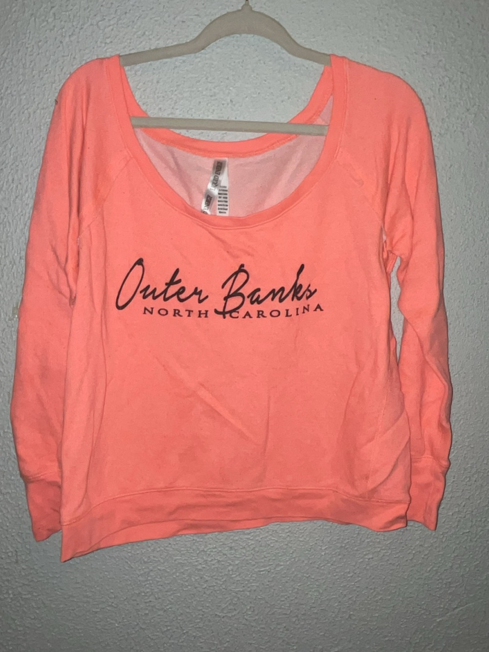 Coral Pink Scoop Neck Women's Top